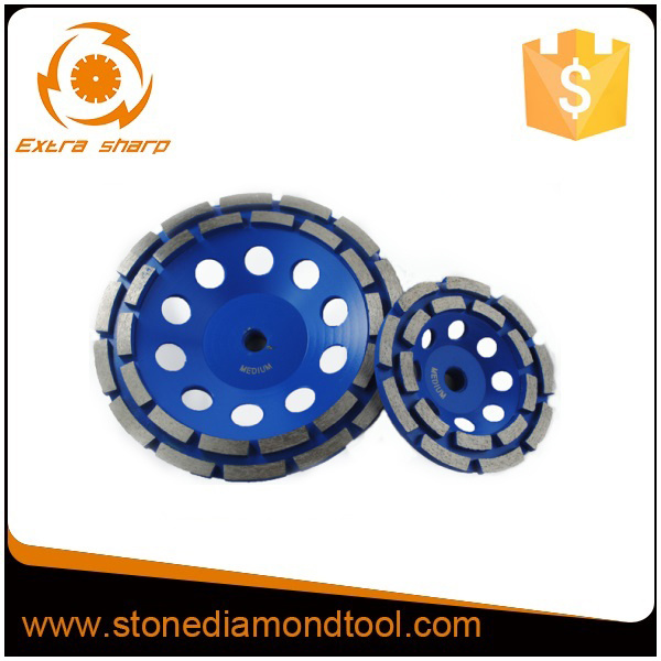 Double Row Concrete Grinding Disc Diamond Cup Wheel