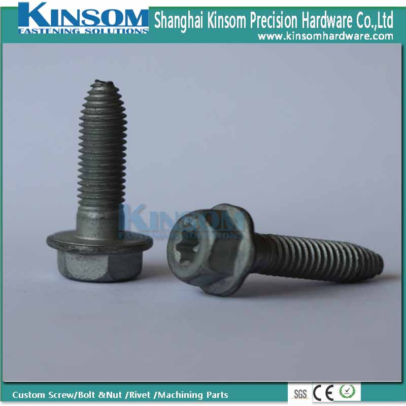 Hexagon Six Lobe Flange Machine Screw Shape Point Shank Dacromet Fasteners