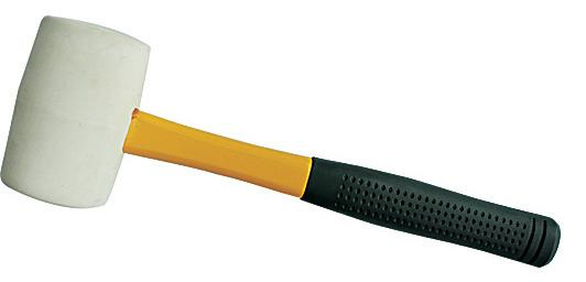 Rubber Hammer with Steel Tube Handle, Half Round Head