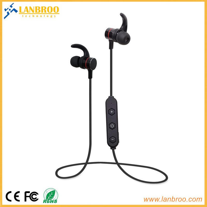 Magnetic Sensor Switch Bluetooth Earphone Sweatproof Wireless Stereo Sound for Sports