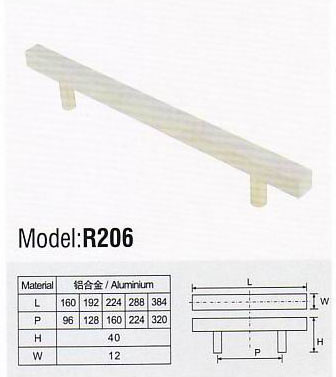 R206 Colorful Hardware Cupboard Handle