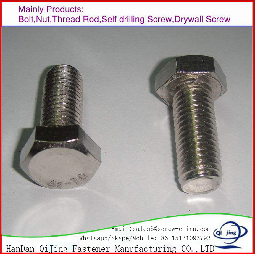 Galvanized Hex Head Bolt DIN 933/931 Carbon Steel