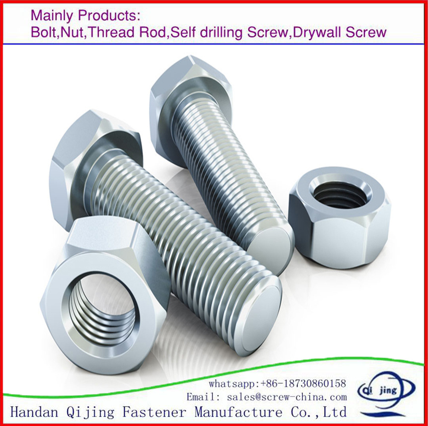 Galvanized Hexagon Hex Head Bolt with Nut