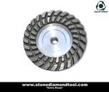 Aluminium Body Double Row Turbo Grinding Cup Wheel