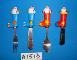 Cheese Knives with Resin Santa's Boot Decoration