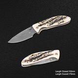 Damascus Knife with Ox Bone Handle (DM001-OX)