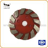 Red Velcro Back Metal Bond Diamond Flat Grinding Plate for Concrete.