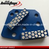 Spot Segments Diamond Double Bar Grinding Shoe for Trapezoid Floor Grinder