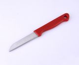 Stainless Steel Curved Blade Paring Fruit Knife with Plastic Handle