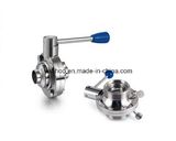 Sanitary Butterfly-Ball Valve Stainless Steel Threaded Welding Clamped