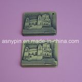 Custom Embossed Building Keychains Metal Vintage