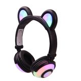 Foldable Wired Stereo Color LED Panda Ear Headphone