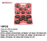15PCS Cap Type Oil Filter Wrench Set (MHR04017)