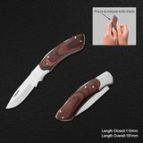 Folding Knife with Wooden Handle (#3966)