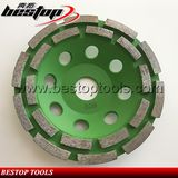 Diamond Double Row Segments Cup Grinding Wheel with 22.23mm Connector