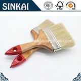 Plastic Bristle Brush with Hardwood Handle