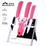 Ceramic Household Items Kitchen Knife Set with Holder & Peeler