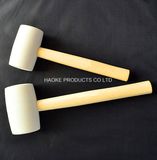 White Color Rubber Hammer with Wooden Handle in Hand Tools Rha-1