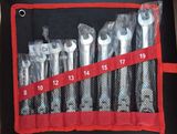 8PCS Flexible Head Wrench Set, Reversable Ratchet Wrench Set, Spanner Set