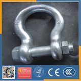 Hot Sale Chinese Cheap Price Good Qualitygalvanized Us Hot Forged Safety Bow Shackle with Nut G2130