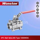 3PC Stainless Steel Ball Valve Full Port 1000wog