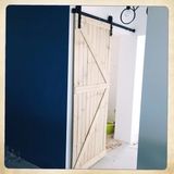 Barn Doors for Home with Black Classic Sliding Wall Mounted Hardwares