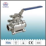 DIN Sanitary Stainless Steel 3PCS Clamped Ball Valve