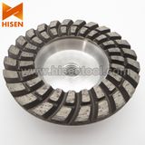 100mm Aluminum Base Diamond Turbo Cup Wheel with 5/8