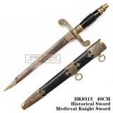 Manual Imitation European Knight Dagger European Dagger Western Historical Dagger 40cm HK8313