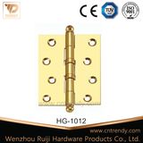 2 Ball Bearing Brass Butt Hinge Door Hardware Hinge (HG-1012)