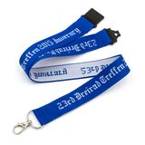 Custom Promotion Woven Key Lanyard Tie Down Shoulder Metal Hook