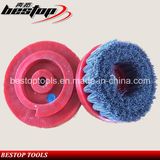 D130mm Snail Lock Backing Silicon Carbide Dimond Abrasive Brush