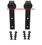 Sliding Door Hardware Adaptor Kit for Wood Doors, Quiet Interior or Exterior Door Hardware, Farm Door Kit