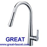 Brass Pull-out Kitchen Sink Tap and Faucet (GL90104A104)