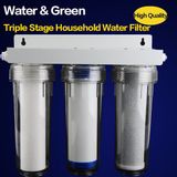 Triple Stage Household Water Filter with Stronger Clear Housing