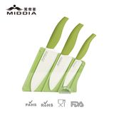 Corporate Gift Ceramic Kitchen Knife Set with Block