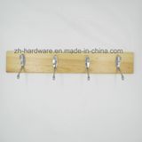 High-Grade Beautiful Clothes Hook Wooden & Metal Board Hook (ZH-7009)