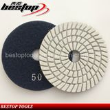 50# D100mm Diamond Wet Spiral Polishing Pad for Stone