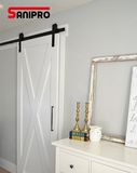 Modern Double Rail Sliding Barn Door Hardware Kits