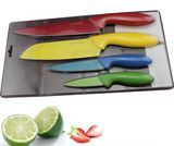 4PCS Colorful Plastic Handle Kitchen Knife Set (SE-3548)