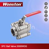 High Quality 3PC Ball Valve Full Port 2000wog