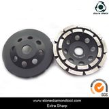 Double Row Concrete Diamond Grinding Cup Wheel for Angle Grinder