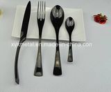 High Class Black Golden Stainless Steel Fork Spoon Knife