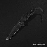 Stainless Steel Black Fixed-Blade Knife (#3777)