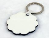 Flower Shape Sublimation MDF Fashion Keychain