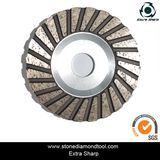 Single Turbo Shape Aluminium Type Diamond Cup Grinding Wheels