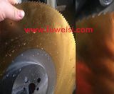 HSS M2 350 X 2.0 X 32mm Tin Coated Circular Saw Blade for Metal Tube Cutting.