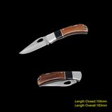 Folding Knife with Wooden Handle (#3716)