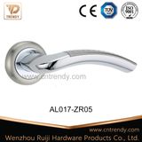 Fold Type Pit Surface Aluminum Door Handle on Rosette (AL017-ZR05)