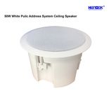 50W White Pulic Address System Ceiling Speaker